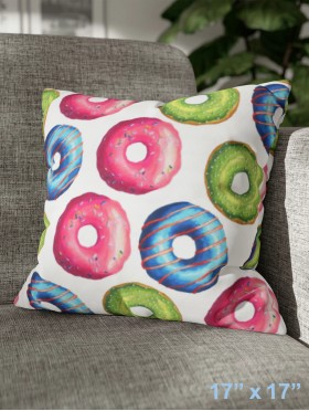 Donut Print Cushion Cover & Filler